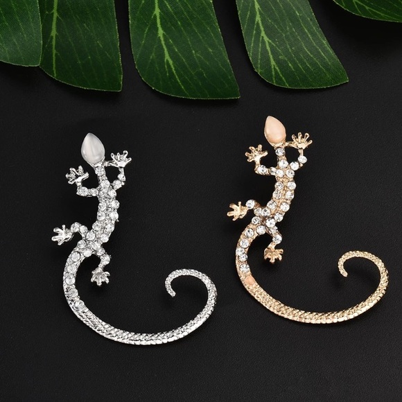 Unique Diamond Lizard Cuff Wrap Around Earring - Picture 8 of 13